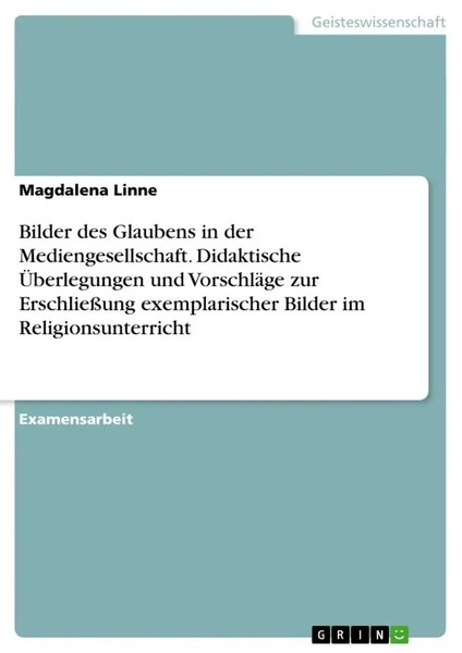Magdalena Linne | Bilder Des Glaubens In Der Mediengesellschaft. Didaktische...-image