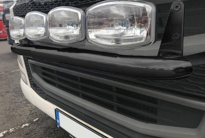 Schwarz Edelstahl Grill Stange E + Jumbo Flecken für Scania New Generation Tube