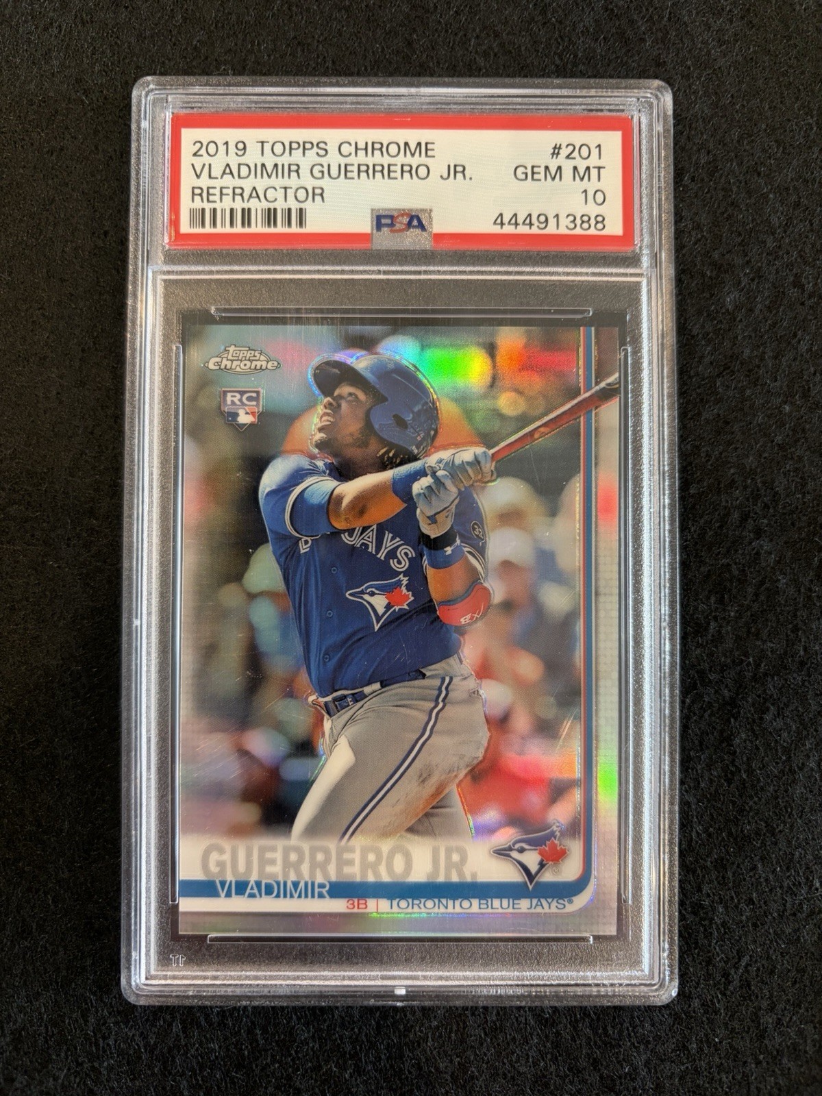 2019 Topps Chrome Vladimir Guerrero Jr. #201 Refractor Rookie Blue Jays PSA 10