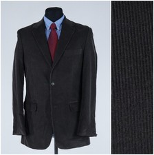 Mens Corduroy Blazer 40R UK Size ALDO COLITTI Brown Cotton Sport Coat Jacket