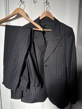 Emporio Armani Men’s 2 Piece Pinstripe Suit Made in Italy Designer Tailored