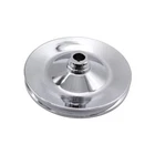 Chrome Steel Power Steering Pump Single Groove Pulley V-belt 5/8" Key silver