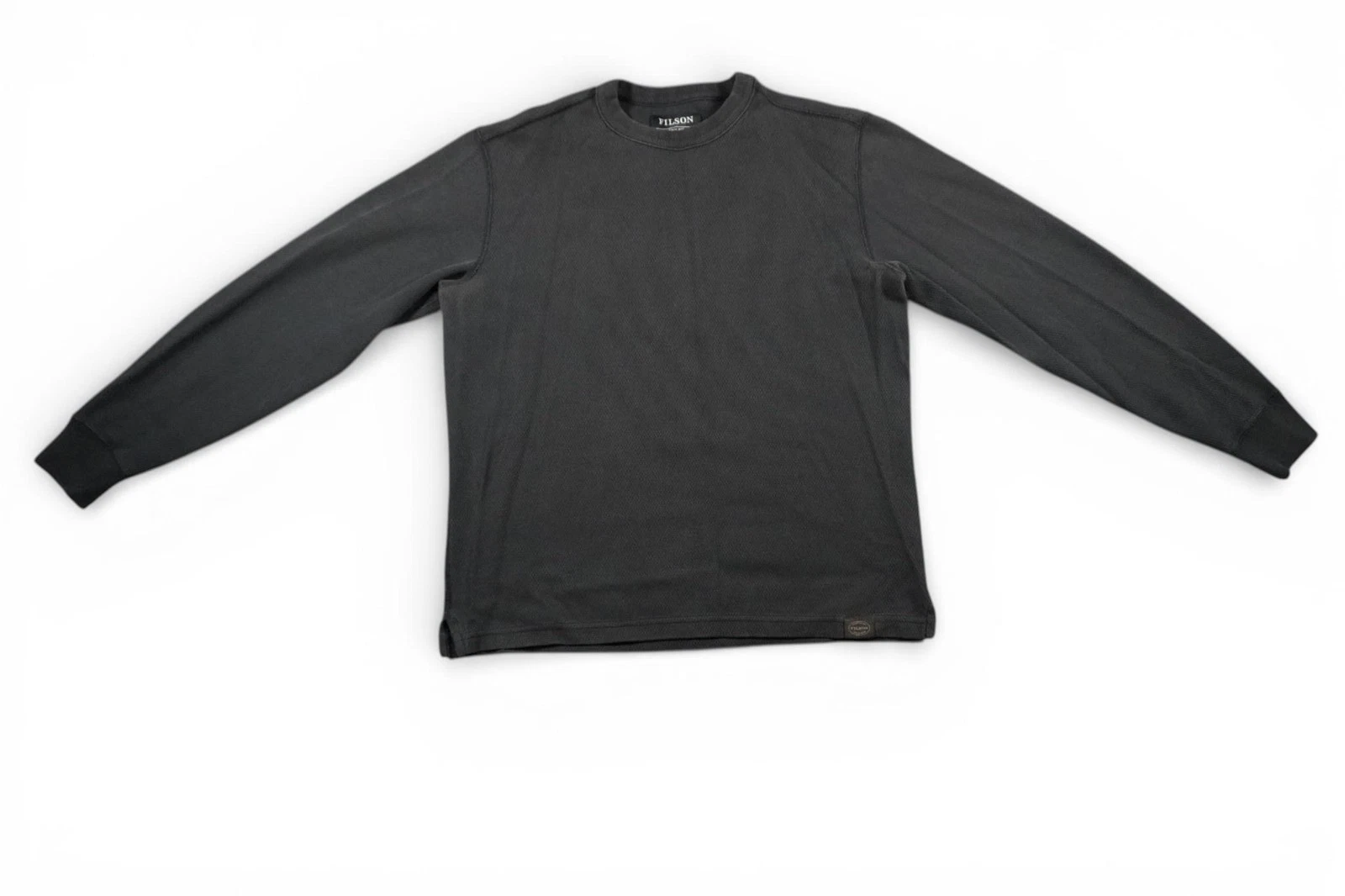 Filson Base Layer Top Shirt Mens Medium Charcoal Gray Thermal Long Sleeve