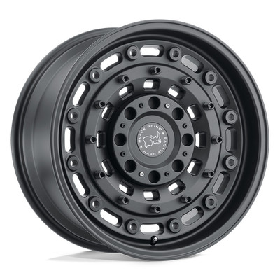 18x9.5 Black Rhino Arsenal Textured Matte Black Wheels Blank (0mm) Set of 4