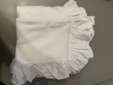 Bolongaro & Trevor  100% Cotton Ruffle Duvet Cover King Size In Cream 200 Count