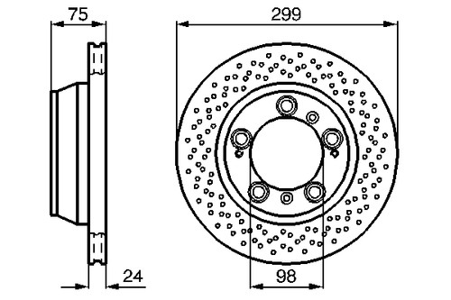2x BRAKE DISC 0 986 478 592 FOR PORSCHE 911/Convertible/Targa M96.05/03 3.6L - Picture 6 of 12