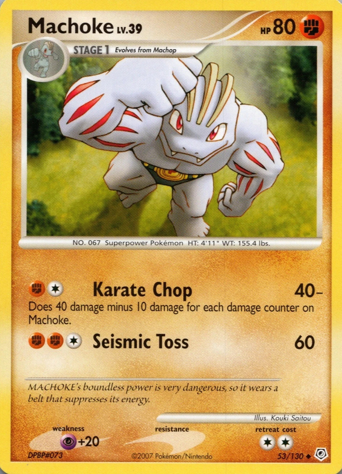 Machoke 53/130 Diamond & Pearl Regular Light Play LP Pokemon DNA GAMES