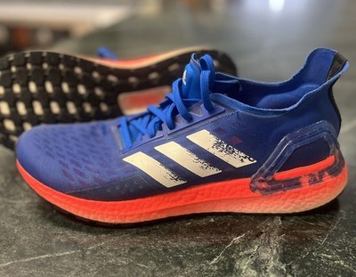 Adidas Ultraboost PB size 9.5 US men s blue while red running gym fitness
