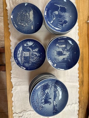 B&G Copenhagen Porcelain Christmas Plates. 1964-1979; 1982, 1986-1988, 1995-2005
