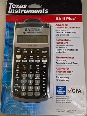 TEXAS INSTRUMENTS Financial Calculator TI-BA II Plus