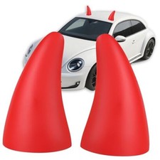 1 Pair Car Roof Decals Devil's Horns 3D Cool Bull Horns Anti Red horns