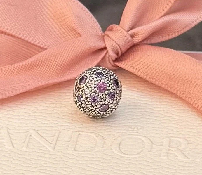 Original Pandora Clip „lilafarbene Himmelssterne“ lila, silber 925 #791286CZ - Bild 2 von 2