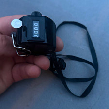Black Golf Stroke Counter Manual 4-Digit Resettable Tally Clicker with Lanyard