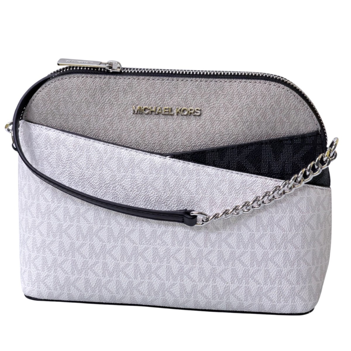 Michael Kors Jet Set Travel MD Dome Crossbody Bag MK Signature