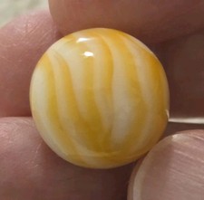 5/8" Old Christensen Agate Swirl Marble w/ Butterscotch Flames