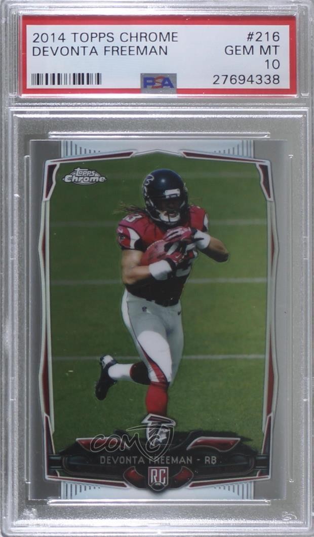 2014 Topps Chrome Devonta Freeman #216 PSA 10 GEM MT Rookie RC