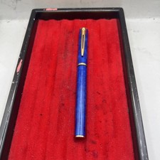 Waterman Blue Lacquer Fountain Pen GT Medium Nib