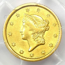 1851-O Liberty Gold Dollar G$1. Certified PCGS AU Detail - Rare New Orleans Coin