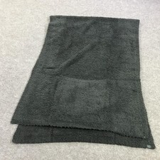 Barefoot Dreams CozyChic Throw Blanket OS Carbon Gray Soft Knit New Tags