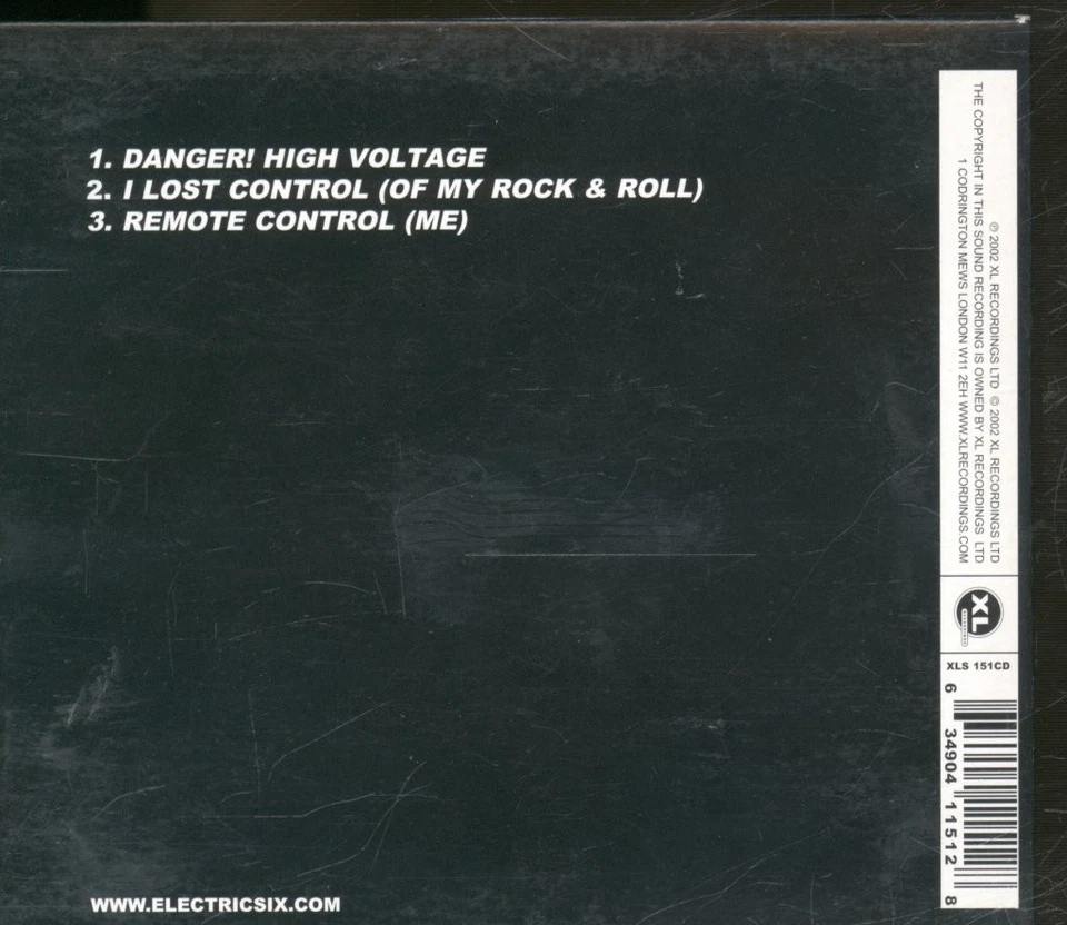 Electric Six Danger High Voltage CD UK XL 2002 Digi Pack Teil 1 CD Single B/W I - Bild 2 von 3