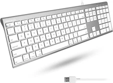 Macally Ultra Slim USB Wired Keyboard for Mac With 4.5 ft USB cable: never used