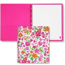 Steel Mill  Co Large Spiral Notebook, College Ruled, 11" x 9.5", Floral