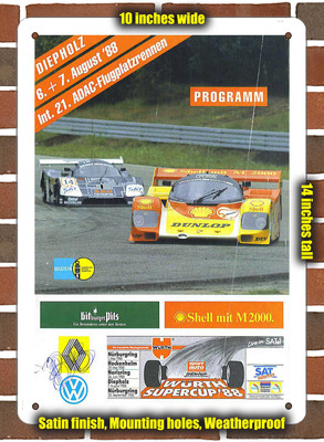 Metal Sign - 1988 Diepholz Airfield Racing Program - 10x14 inches