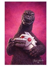 Boris Howler GODZILLA vs MECHAGODILLA 8.5X11 Art Print SIGNED KAIJU