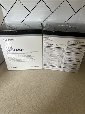MODERE AXIS OPTIPACK Bioceutical Nutrition Daily Vitamin 60 Packs 2 New Boxes