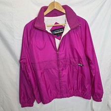 80s Pacific Trail Pink Windbreaker Pullover XL Hood Vintage Jacket Coat Tags