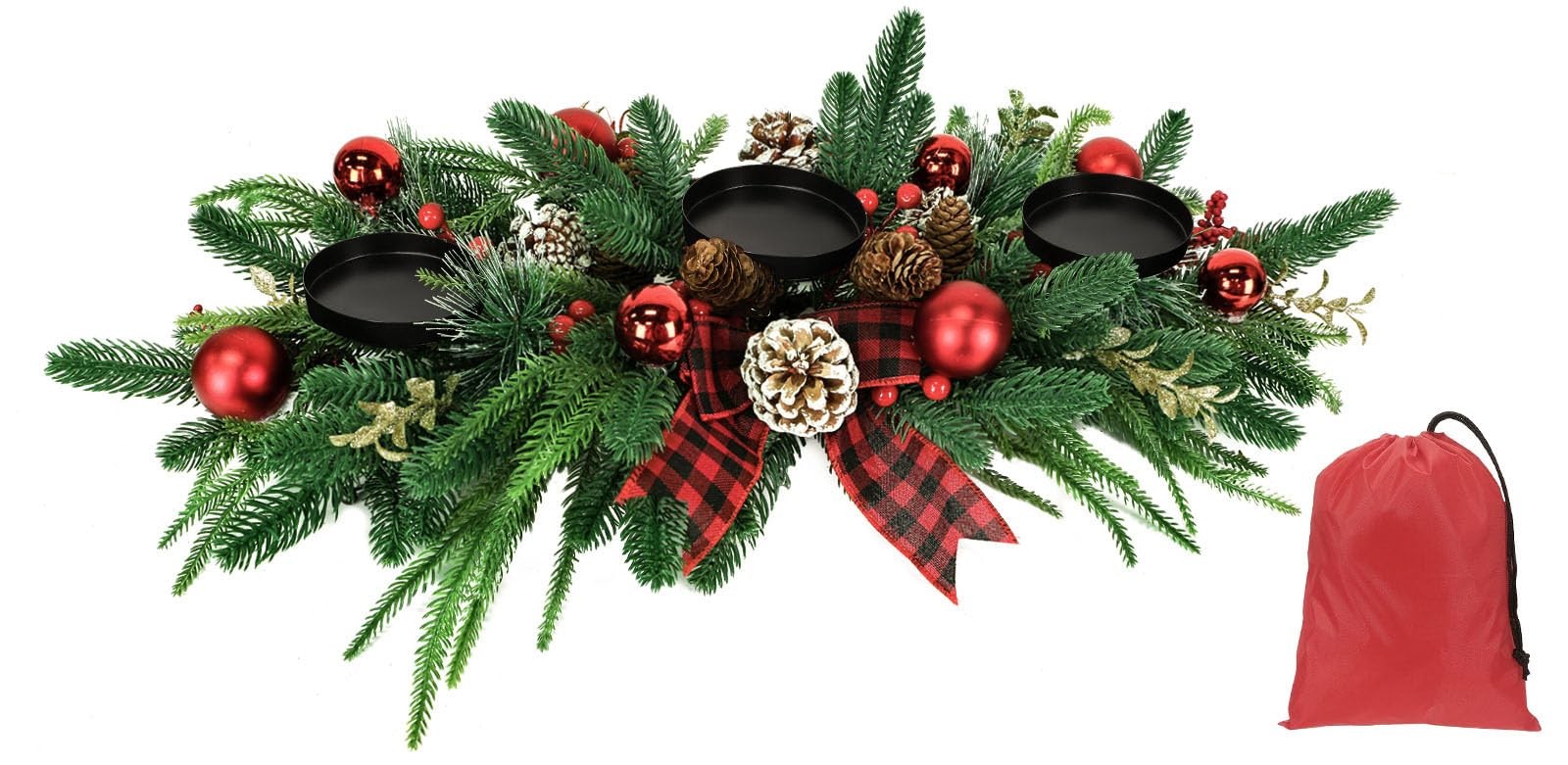 With 3 Candle Holders, Plai...