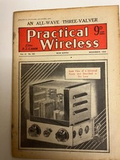 PRACTICAL WIRELESS MAGAZINE DECEMBER 1944 VOL 21 NO;462 RARE VINTAGE