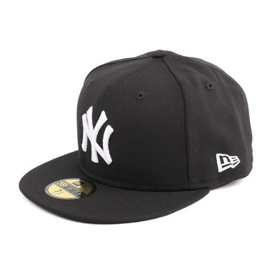 New Era MLB Basic New York Yankees Fitted Cap Mütze schwarz weiß 90913 