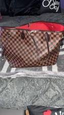 Louis Vuitton Damier Ebene Brown Checkered To...
