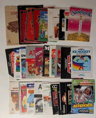Atari 2600 Instructions Manuals Lot x30 With Extra CD Roms
