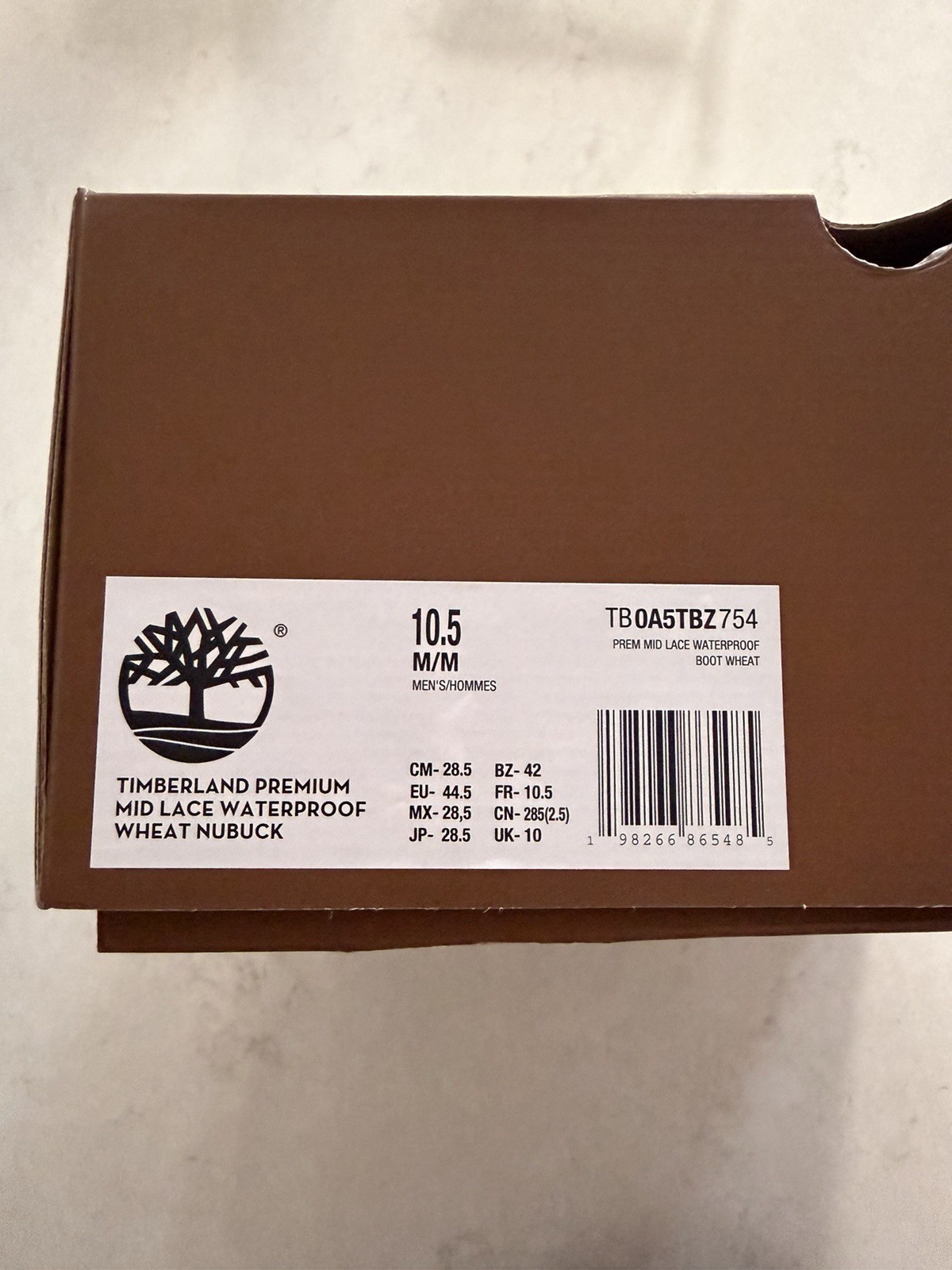 Size 10.5 - Supreme FW25 Timberland Patchwork 6” Premium Boot Wheat NEW IN HAND image 9