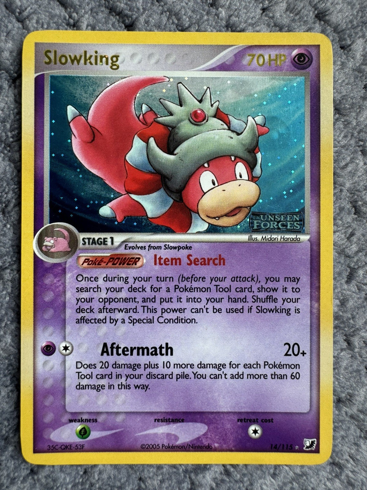 Slowking 14/115 Ex Unseen Forces Reverse Holo Stamped Rare Pokémon TCG MP