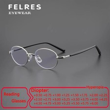 Metal Oval Small Frame Reading Glasses Unisex Anti Blue Light Presbyopic Glasses
