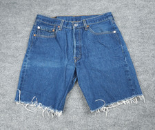 Vintage Levi's 501xx Cut-off Jeans Shorts Men 34 x 33 FITS 30 x 9" Inseam Fade