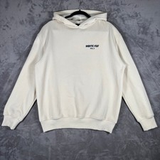 White Fox Boutique Vol 3 Oversized Cream Hoodie Women s Size S/M Puff Print