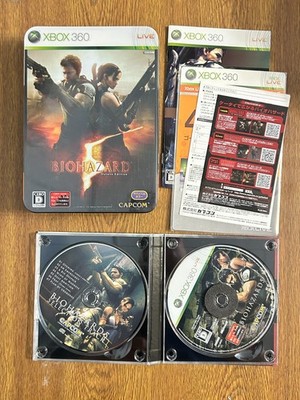 Resident Evil 5 Biohazard 5 Deluxe Edition Xbox 360 NTSC-J SteelBook Tested