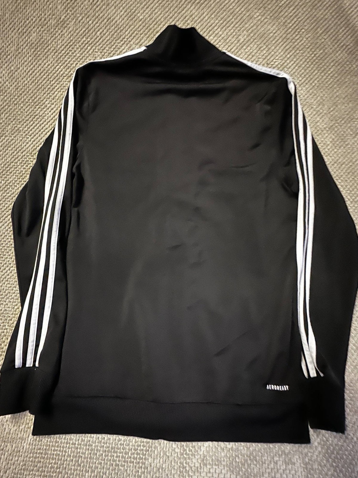 Adidas Boys Long Sleeve Full Zip Tracksuit Jacket XL Black image 4