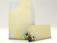 "Motivpapier-Set 50-Tlg \"Sommertraum\" - 25 Blatt + 25 Kuverts Briefpapier DIN A4"