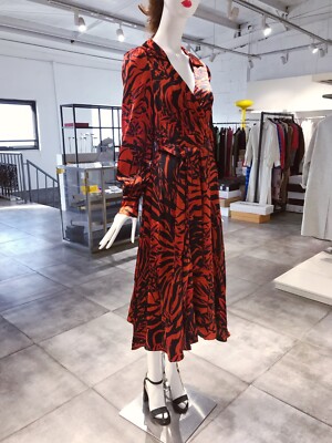 BORGO DE NOR Satin Wrap Dress UK10 NWT