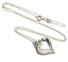 New 925 Sterling Silver .25ct SI2 H diamond mother child pendant necklace 3.2g — photo 5