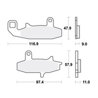 TRW BremsbeläGe Passend Vorn FüR Suzuki DR 650 Bj. 1990-1996