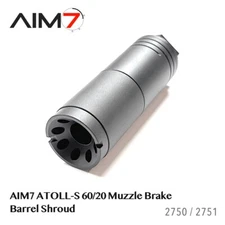 AIM7 ATOLL-S 60/20 Muzzle Brake Barrel Shroud Aluminum Black