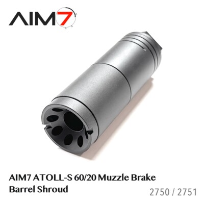 AIM7 ATOLL-S 60/20 Muzzle Brake Barrel slip over Aluminum Black | eBay