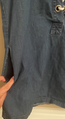 Courtshop Lace Up Blue Denim Dress Womens Size XS | eBay