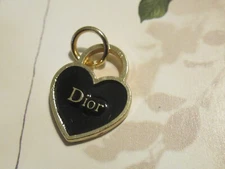 DIOR ZIP PULL  charm  14x17MM BLACK, GOLD  tone,   THIS IS FOR 1